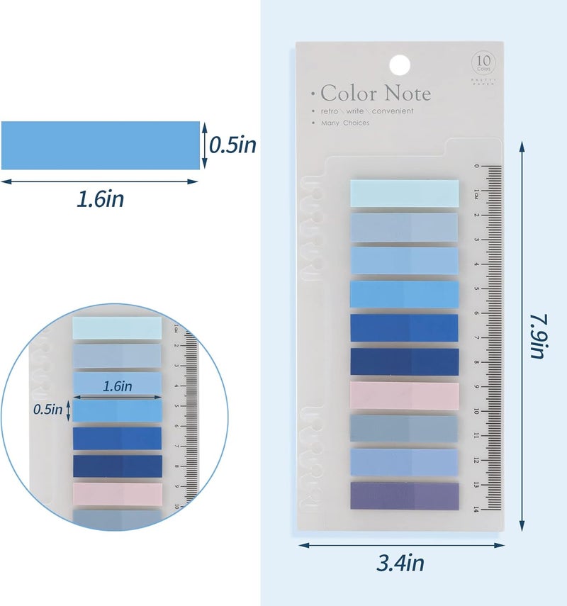 Cherrytree 2000Pcs Sticky Tabs for Annotating Books, Clear Sticky Notes for Binders, Page Markers for Notebooks, Multi-Colored Writable and Repositionable Book Flags Strip Index Tabs - Image 4